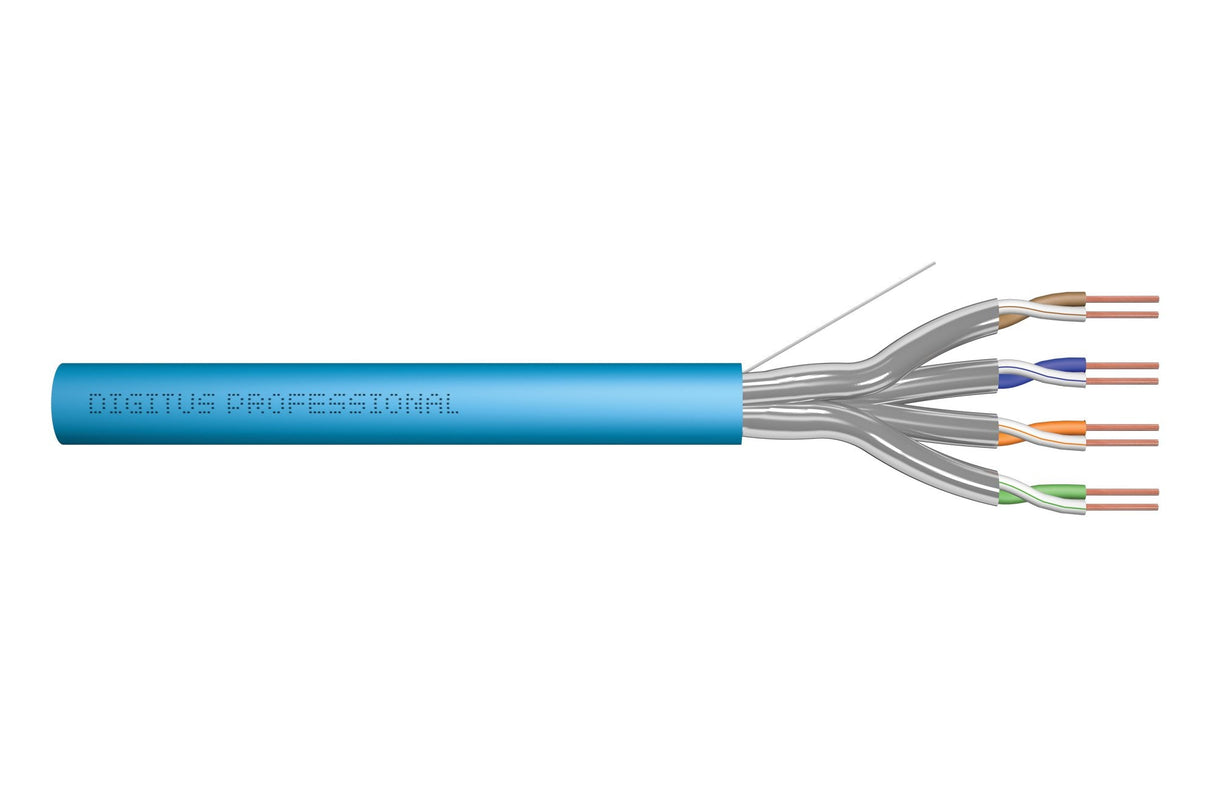 Cable De Instalación U-Ftp Cat 6a, 500 Mhz Eca (En 50575), Awg 23/1, Bobina De 305 M, Sx, Azul