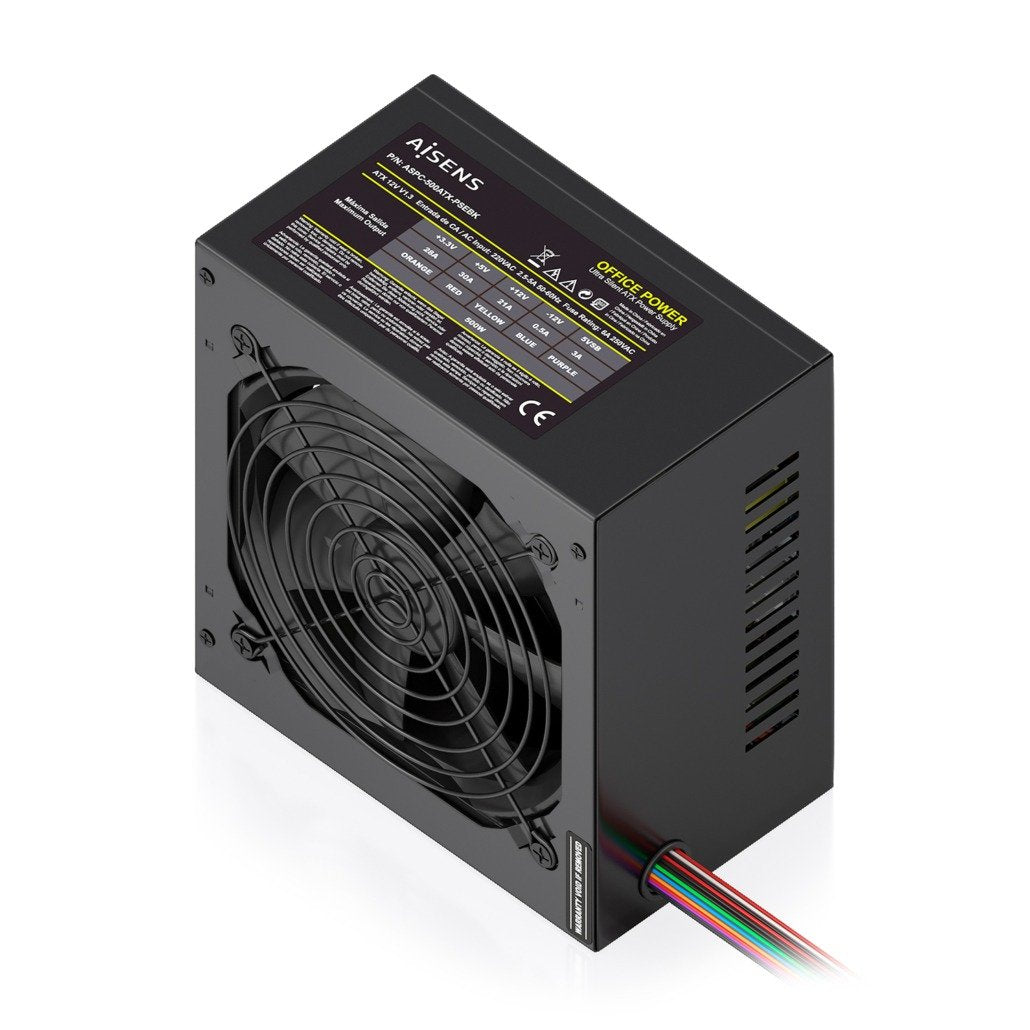 EAN 8435739905166 - AISENS ASPC-500ATX-PSEBK unidad de fuente de alimentación 20+4 pin ATX Negro imagen 2