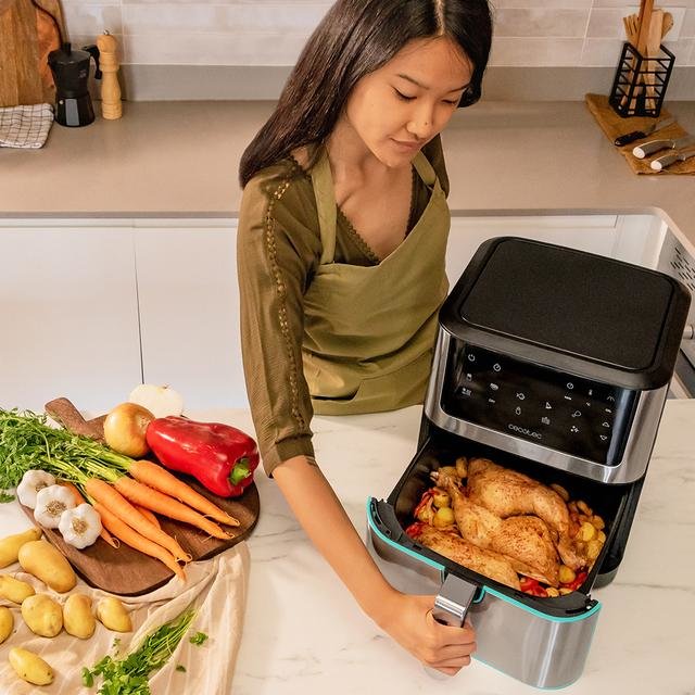 EAN 8435484049849 - Cecotec Cecofry Supreme 8000 Sencillo 8 L Independiente 1800 W Freidora baja en grasa Negro, Acero inoxid imagen 4
