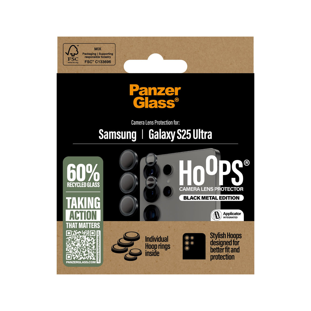 EAN 5715685017070 - PanzerGlass ® Hoops® Camera Lens Protector Black Samsung Galaxy S25 Ultra Protector de pantalla 1 pieza(s imagen 3