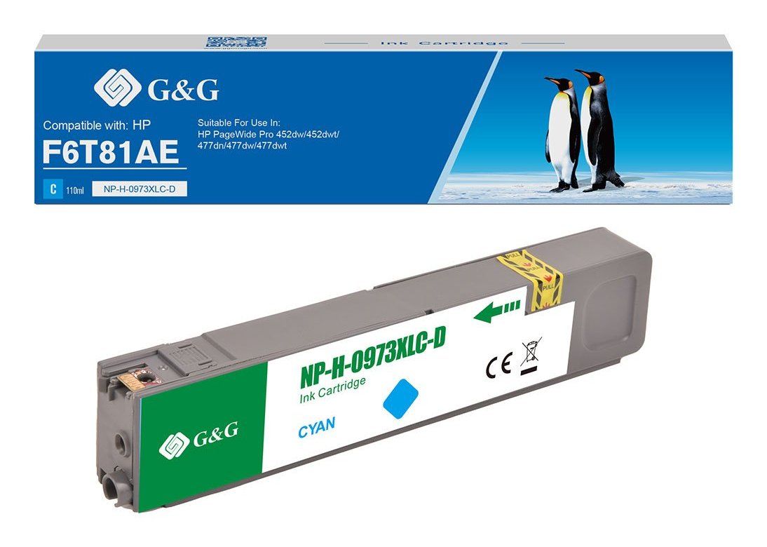 G&G Tintencartucho Compatible Hp 973x F6t81ae Xl-Cyan