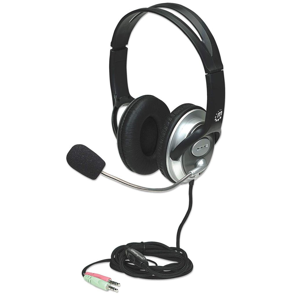 EAN 0766623175555 - Manhattan 175555 auricular y casco Auriculares Alámbrico Diadema Llamadas/Música Negro imagen 1