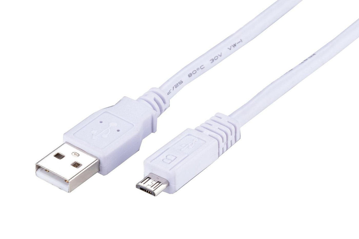 Usb 2.0, A - Micro B, 5m, White White Cord And White Cusbammbm-050-W