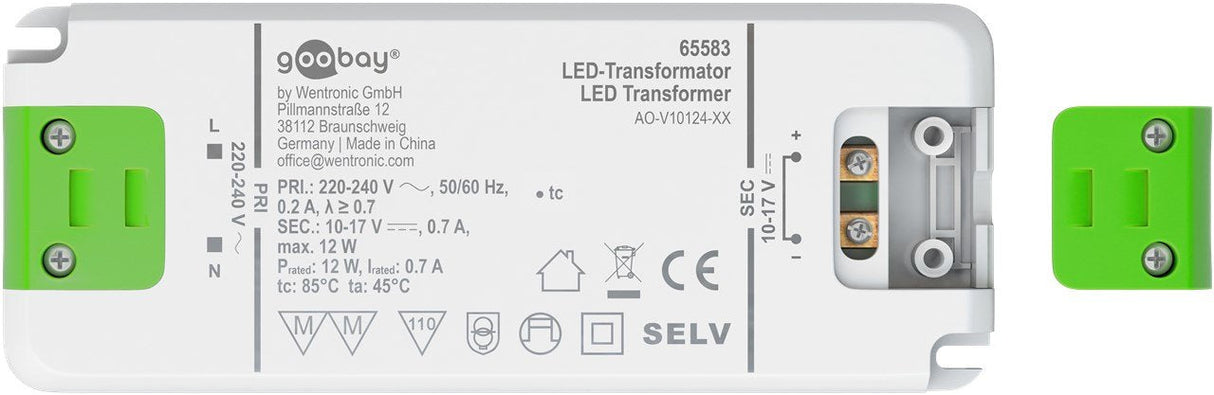 Transformador Led De Corriente Constante De 700 Ma Y 12 W
, 10-17v Cc