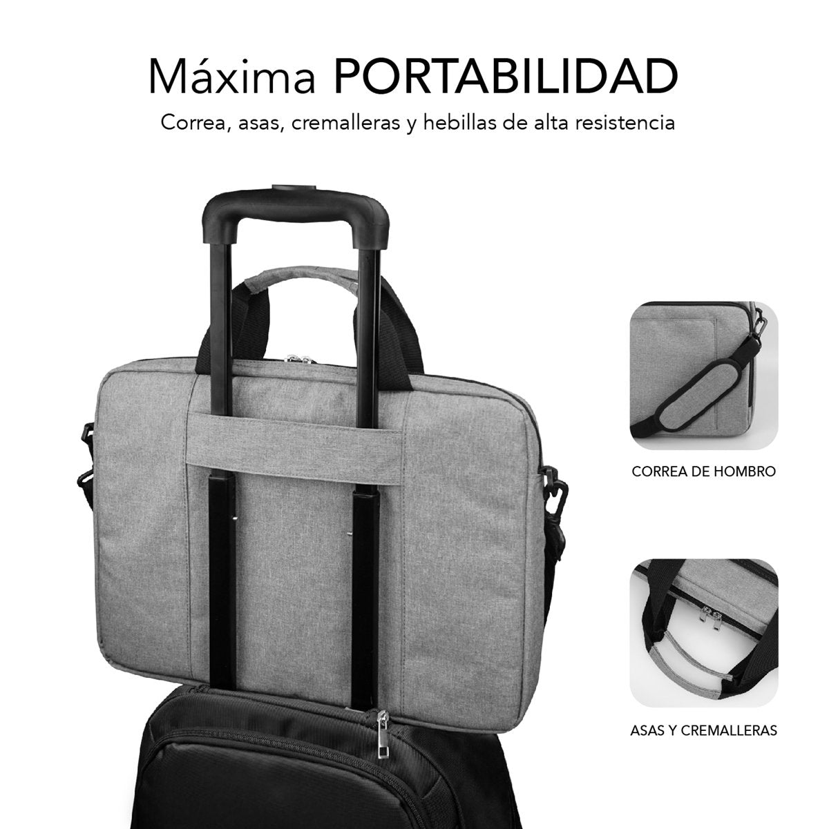 EAN 8436586741617 - SUBBLIM SUB-LB-4APLB01 maletines para portátil 35,6 cm (14") Maletín Toploader Gris imagen 4
