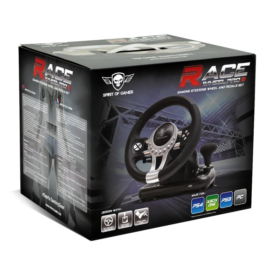 EAN 3700104431966 - Spirit of Gamer Race Wheel Pro 2 Negro, Plata USB Volante + Pedales Digital PC, PlayStation 4, Playstatio imagen 10