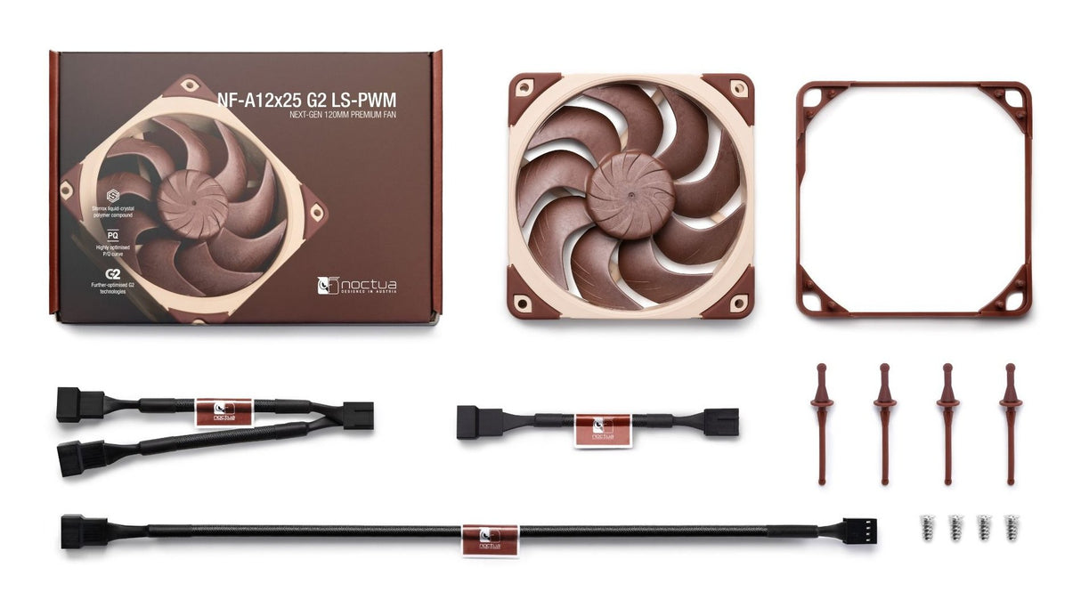 EAN 9010018100693 - Noctua NF-A12X25 G2 LS-PWM sistema de refrigeración para ordenador Carcasa del ordenador Ventilador 12 cm imagen 4