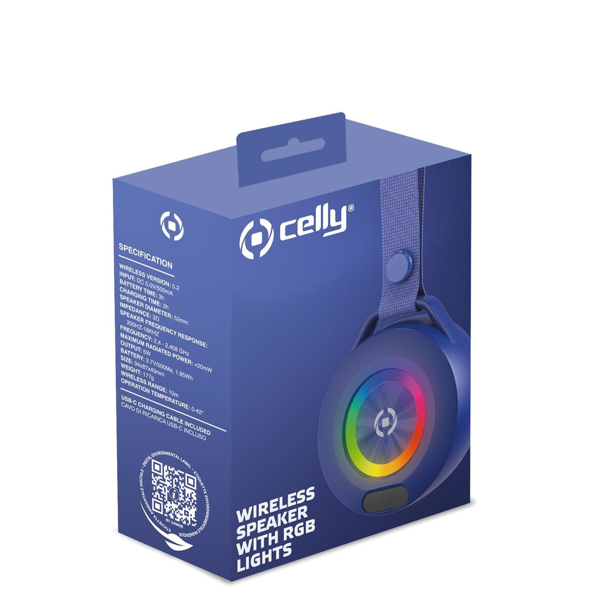 EAN 8021735202028 - Celly LIGHTBEATBL altavoz portátil o de fiesta Altavoz portátil estéreo Azul 5 W imagen 3