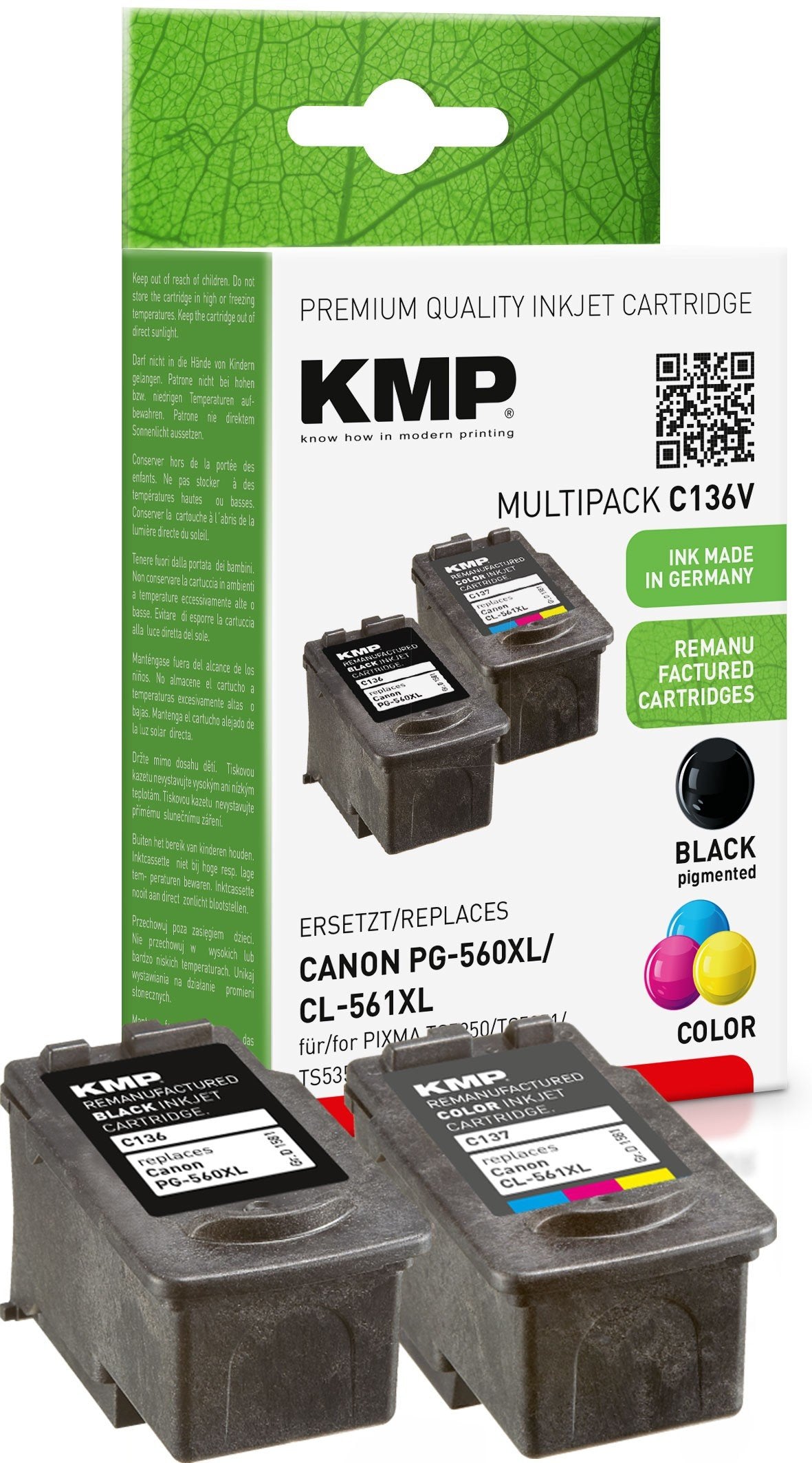 EAN 4011324373523 - KMP 1581,4005 cartucho de tinta 3 pieza(s) Compatible Alto rendimiento (XL) Negro, Cian, Magenta, Amarill imagen 1