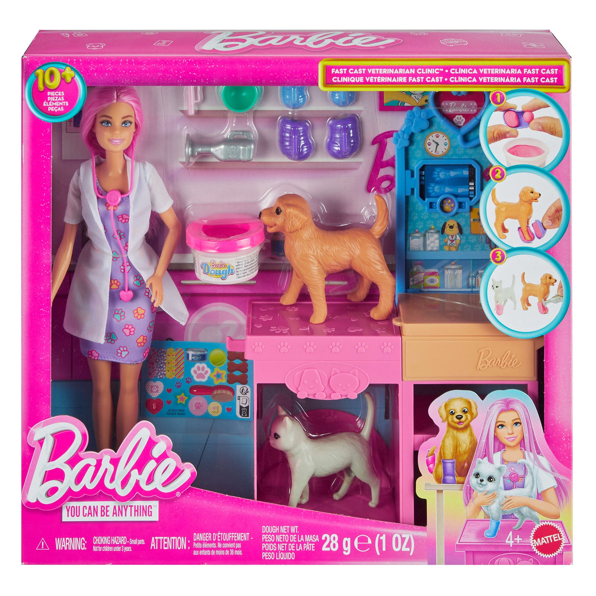 Mattel Barbie "Gute Besserung" Tierkrankenstation Muñeca Und Zubehör Jfx93