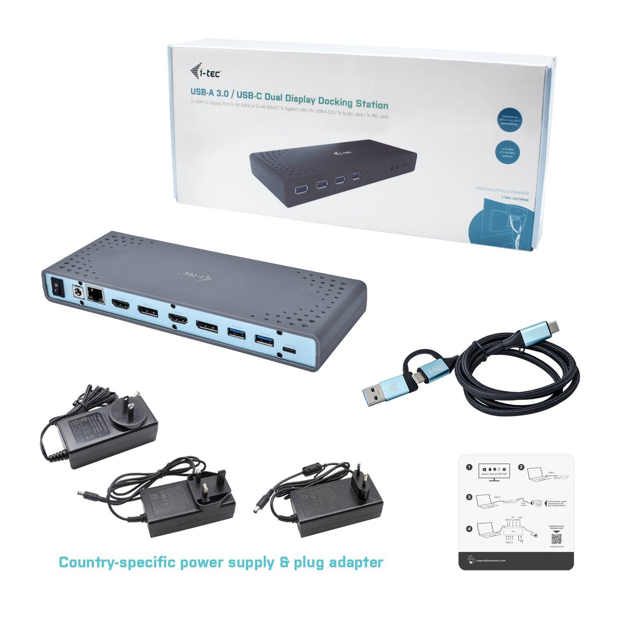 EAN 8595611702051 - i-tec CADUAL4KDOCK base para portátil y replicador de puertos Alámbrico USB 3.2 Gen 1 (3.1 Gen 1) Type-C imagen 7