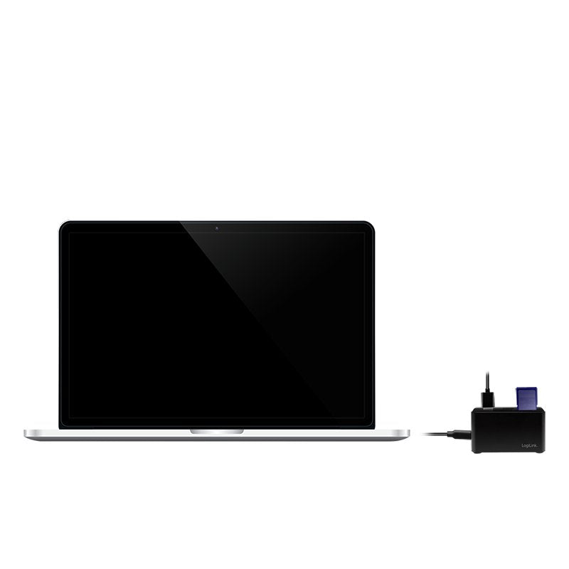Hub Usb-C Logilink Mini Docking Negro 3xusb3.2/Admite Tarjetas Sd+Microsd+M2+Ms+Cf Cr0046