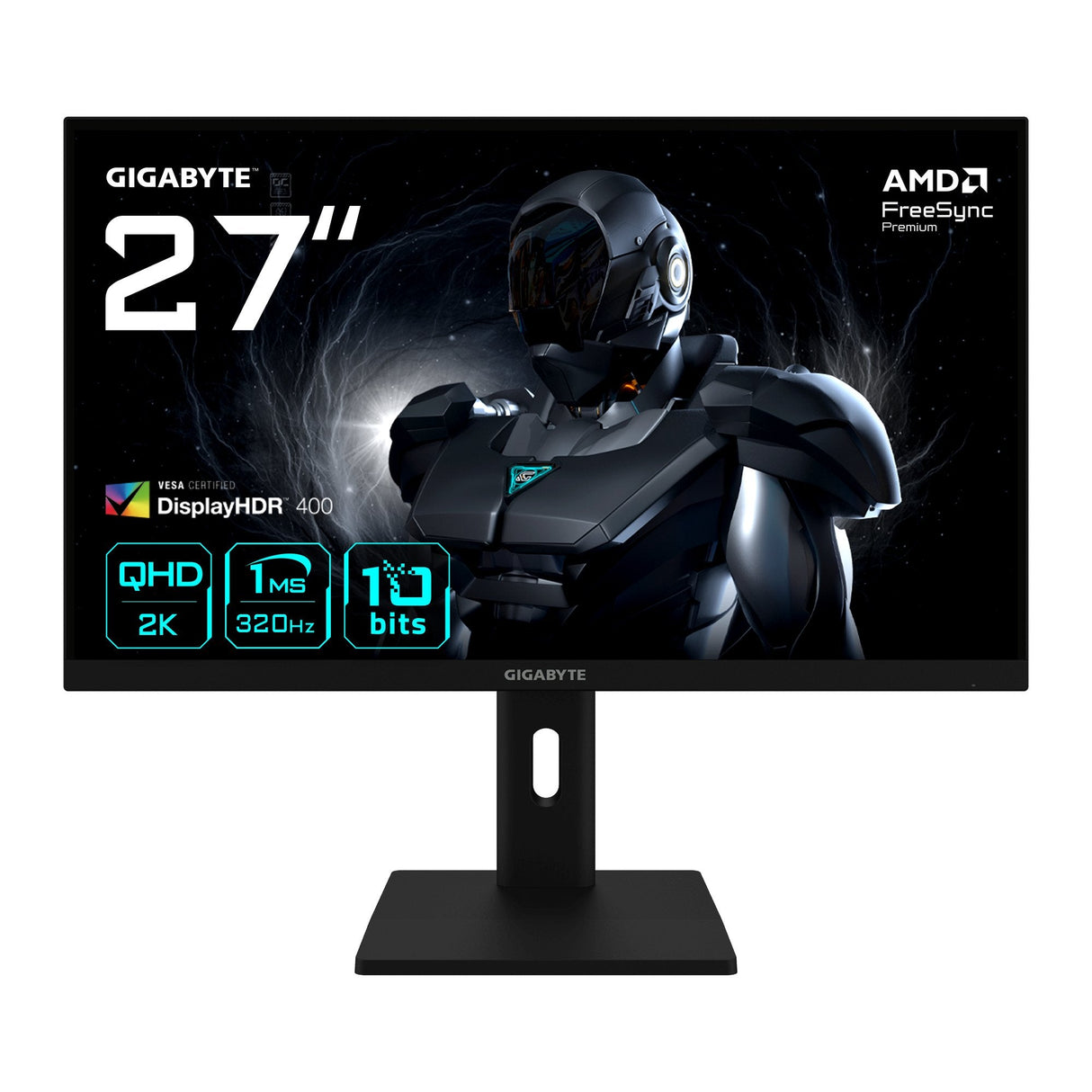 Monitor Gaming Gigabyte G27q3 27 " Negro, Qhd, Ss-Ips, Hdmi, Dp, Free Sync Premium, 320hz Panel) G27q3 Ek