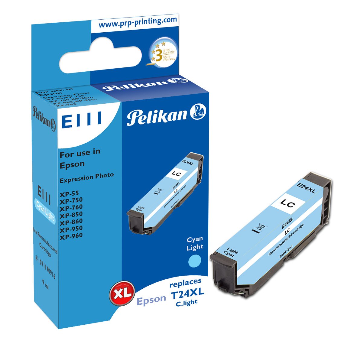 Pelikan Tinte Für Epson T243240 Light Cyan 24xl
