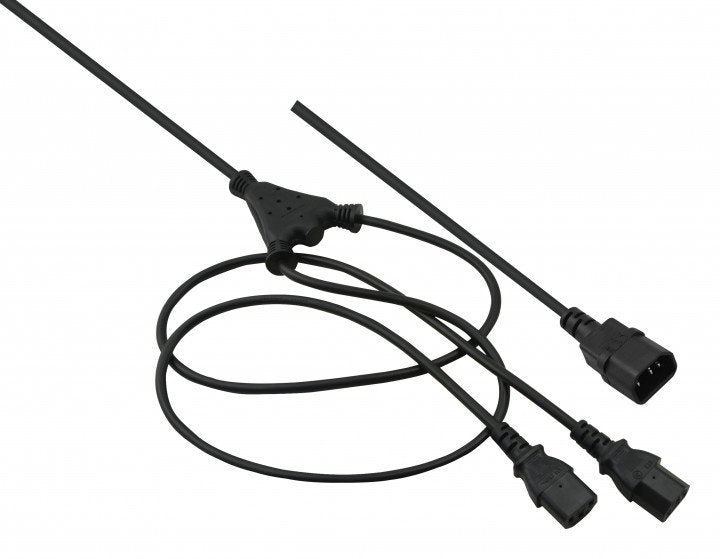 Helos Cable De Alimentacion 2 X C13 A C20, Negro, 2,0m