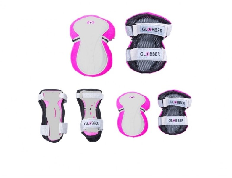 Globber Elbow And Knee Pads Protective Junior Deep Pink Xs Range B ( 25-50kg ),541-110