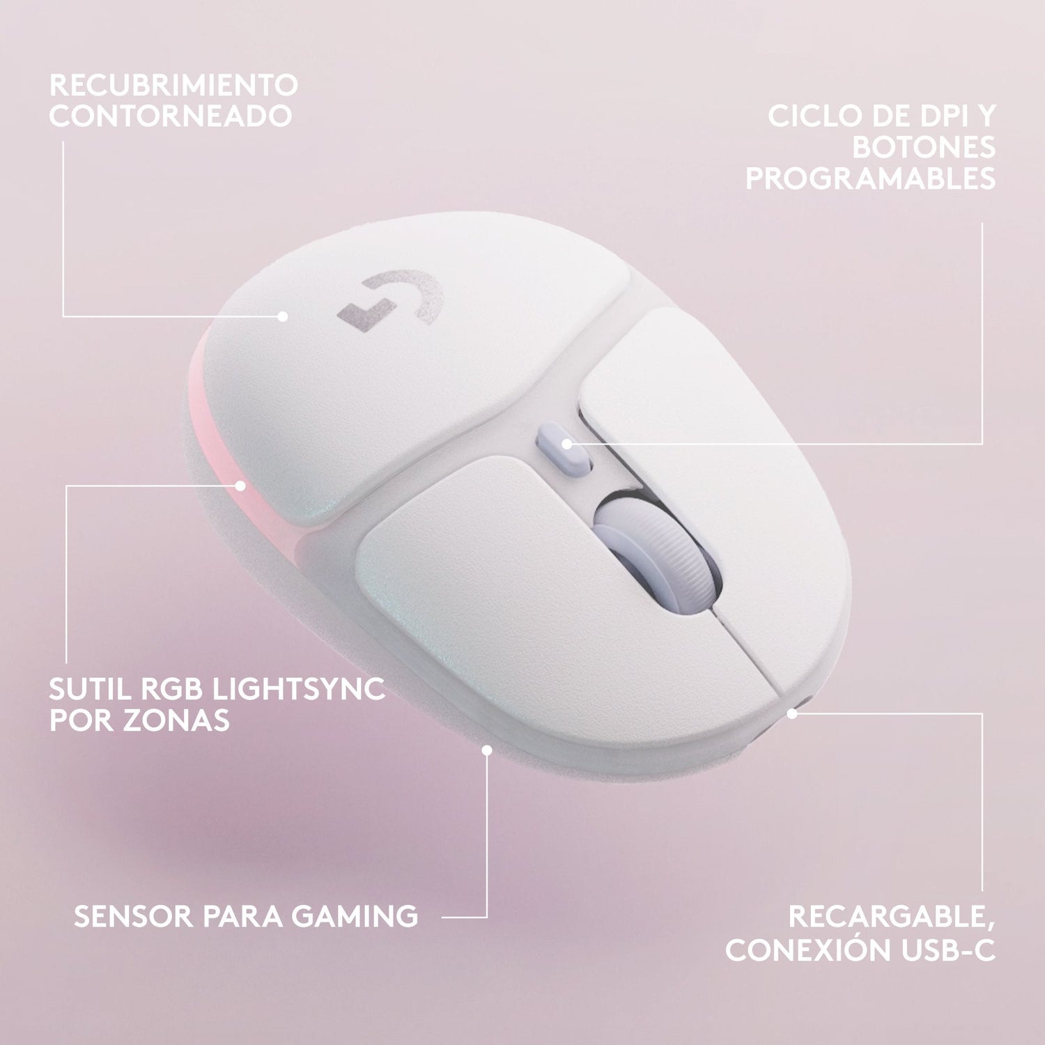 EAN 5099206098244 - Logitech G 910-006368 ratón Juego mano derecha RF Wireless + Bluetooth Óptico 8200 DPI imagen 10
