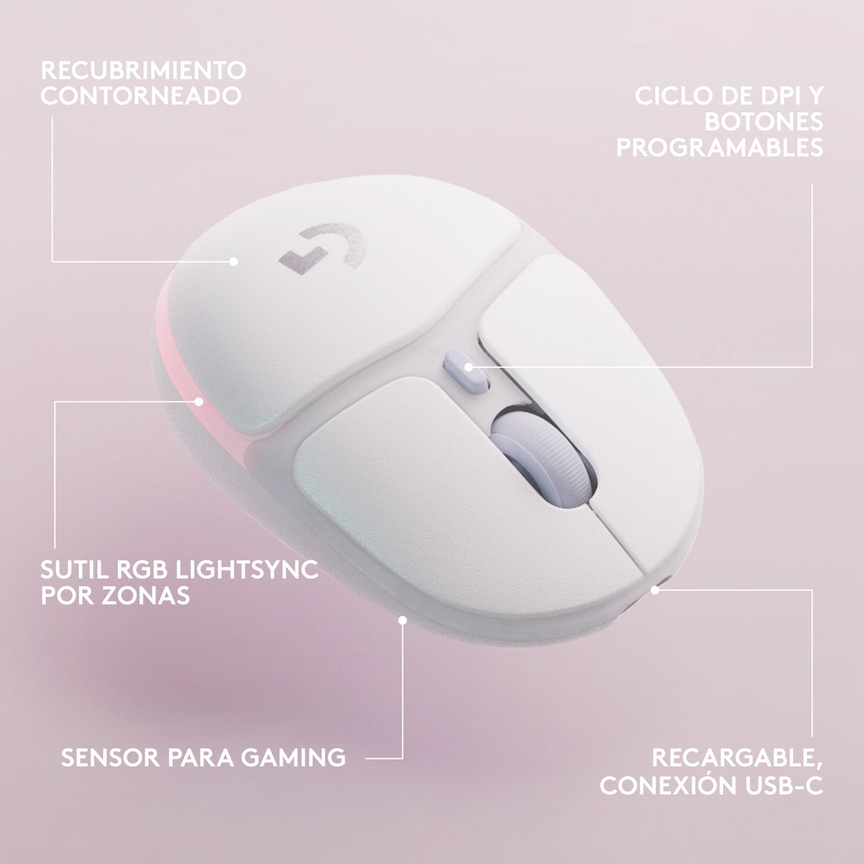 EAN 5099206098244 - Logitech G 910-006368 ratón Juego mano derecha RF Wireless + Bluetooth Óptico 8200 DPI imagen 10