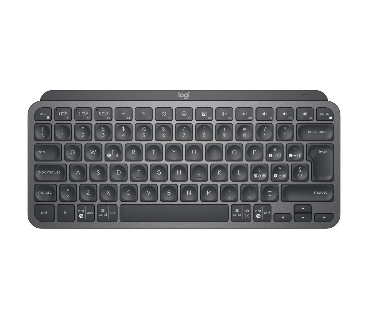 EAN 5099206101395 - Logitech MX Keys Mini For Business teclado Oficina RF Wireless + Bluetooth QWERTY Italiano Grafito imagen 1