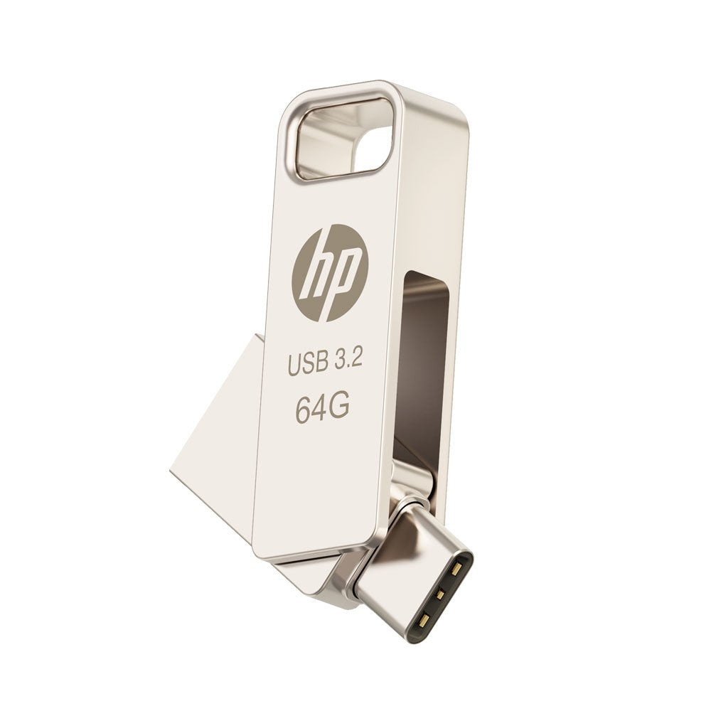 Pendrive Hp 64gb Usb 3.2 X206c Otg Type-C Metal