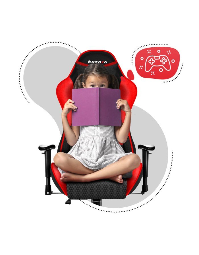 EAN 5903796010558 - Huzaro Ranger 6.0 Silla para videojuegos universal Asiento (de seguridad) de butaca Negro, Rojo imagen 13