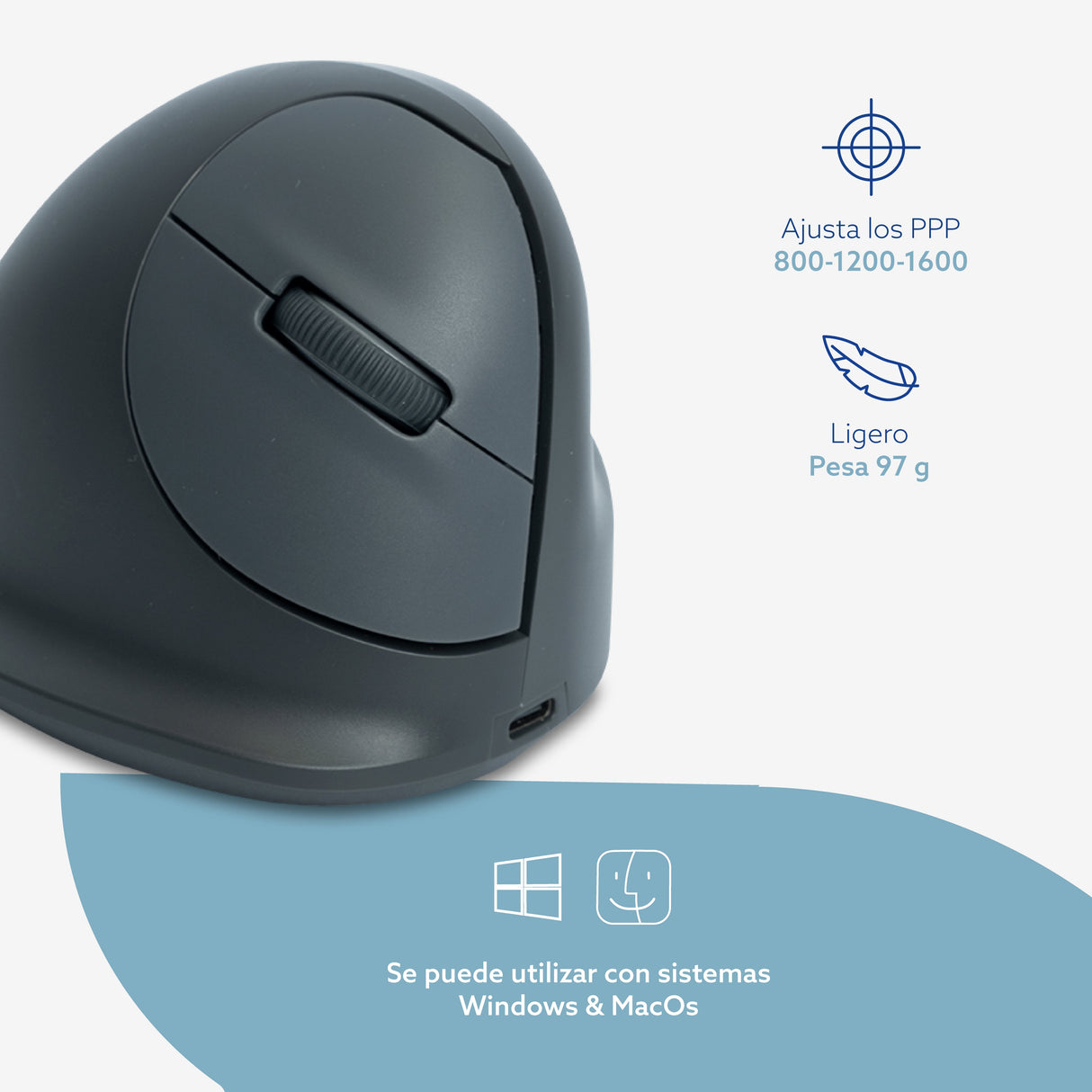 EAN 8719274491842 - R-Go Tools RGOHEBAMRWL ratón Oficina mano derecha Óptico 1600 DPI imagen 12