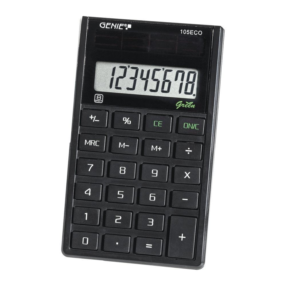 Genie 105 Eco Calculadora Bolsillo Calculadora Básica Negro