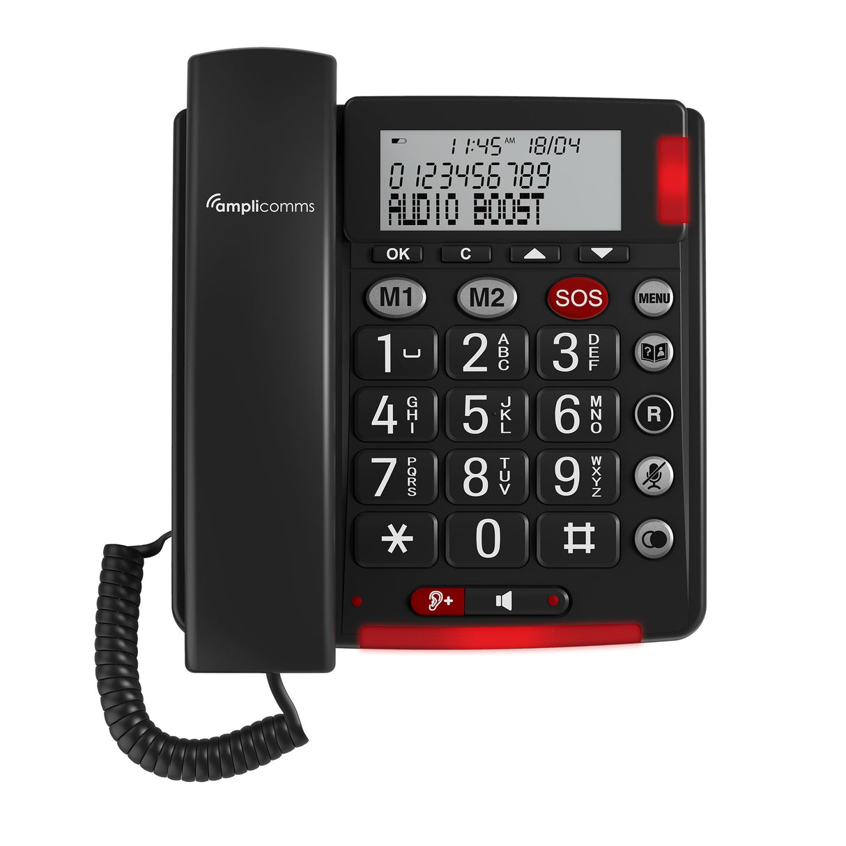 EAN 3700601424096 - amplicomms BigTel 50 Alarm Plus Teléfono analógico Identificador de llamadas Gris Oscuro imagen 4