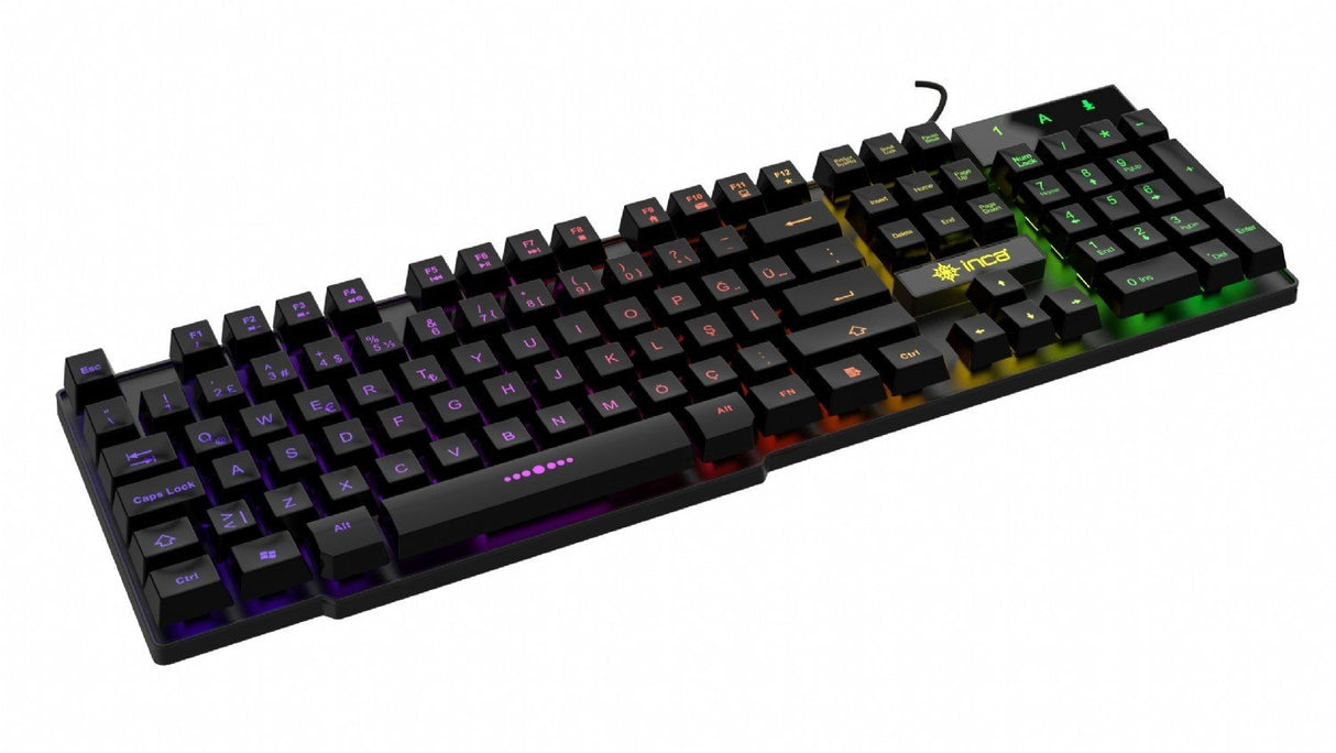 Inca Gaming Keyboard Ikg-446 Rainbow, Rgb, Diseño Alemán