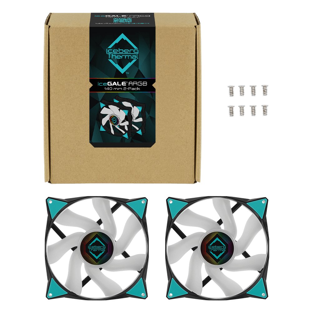 Ventilador Iceberg Thermal Icegale Argb - 140mm Argb Negro (2er Pack)