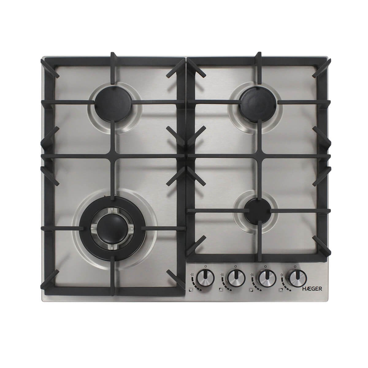 Haeger Pg-4gi.005a Hobs Acero Inoxidable Integrado 60 Cm Encimera De Gas 4 Zona(S)