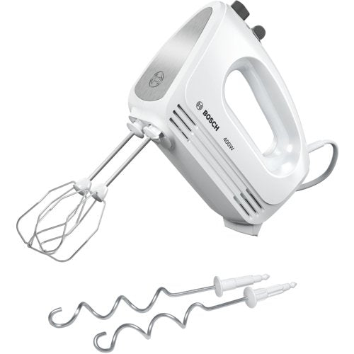 Batidora De Mano Bosch Home Mfq24200  400 W Plata, Blanco Blanco/Plateado, Batidora De Mano, Plata, Blanco, Batir, Amasar, Mezcla, Remover, Botones, Palanca, Metal, Plástico, 400 W