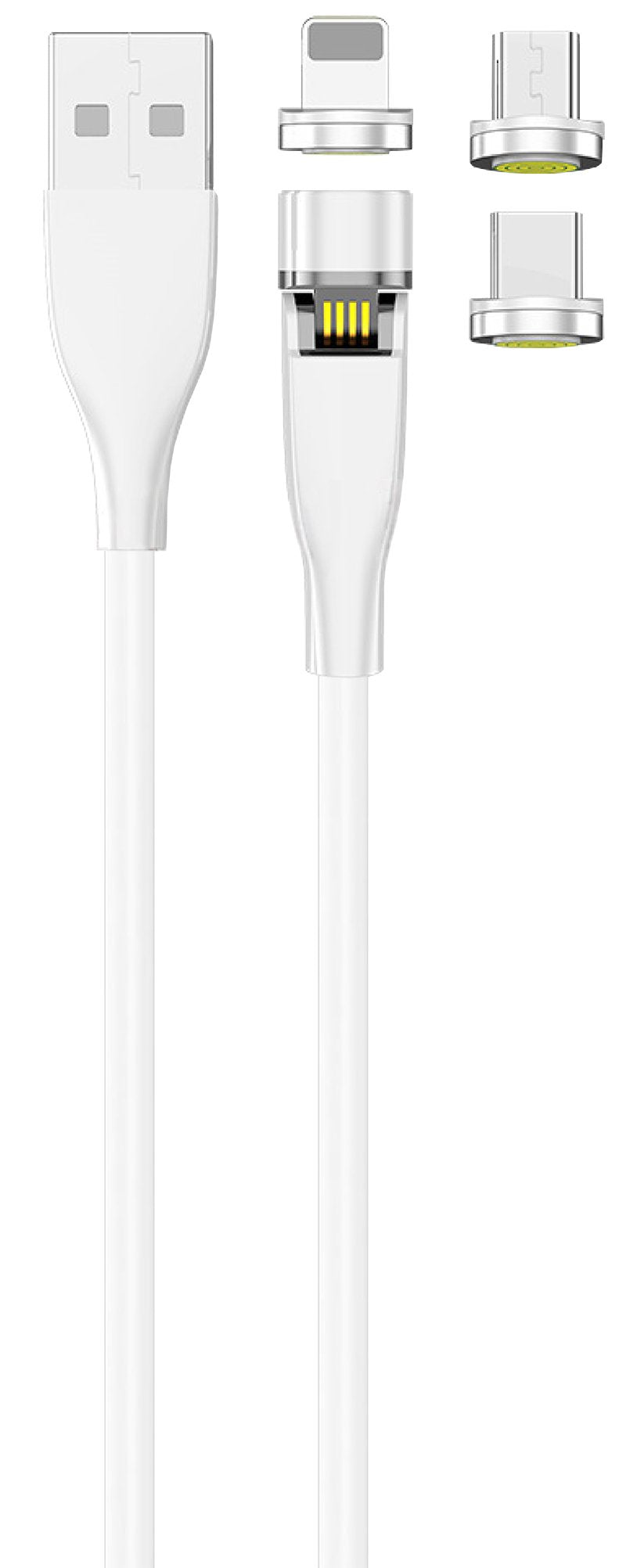 2go 797317 Cable Usb 1 M Usb B Usb C/Micro-Usb B/Lightning Blanco