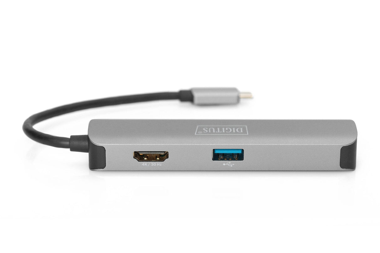 Dockingstation Digitus Usb-C, 5 Puertos, 4k / 30hz, Hdmi / 2xusb-4 / Sd / Microsd