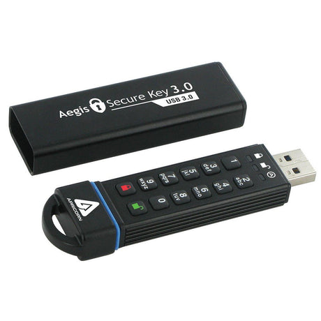 EAN 0708326914086 - Apricorn Aegis Secure Key 3.0 unidad flash USB 30 GB USB tipo A 3.2 Gen 1 (3.1 Gen 1) Negro imagen 4