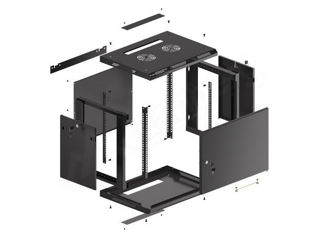 EAN 5901969430110 - Lanberg WF01-6409-00B armario rack 9U Bastidor de pared Negro imagen 8