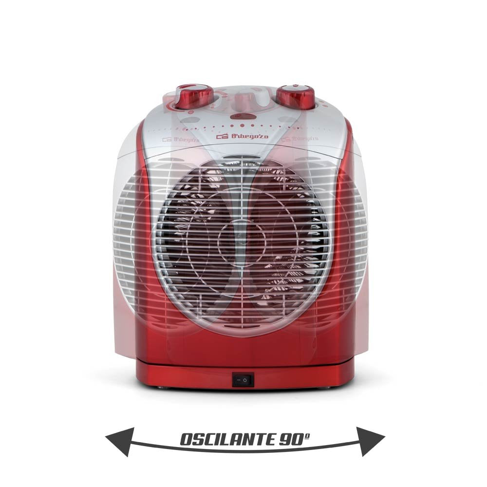 EAN 8436044530982 - Orbegozo FH 5025 Interior Rojo, Plata 2200 W Ventilador eléctrico imagen 3