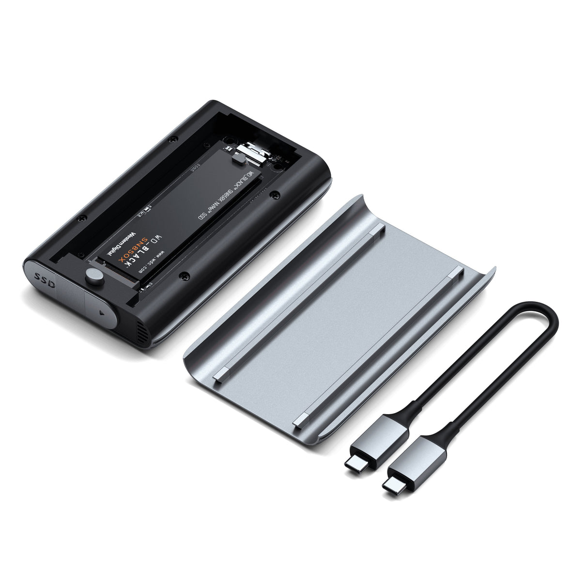 Usb4 Nvme Ssd Pro Ssd Enclosure Grey, Transparent