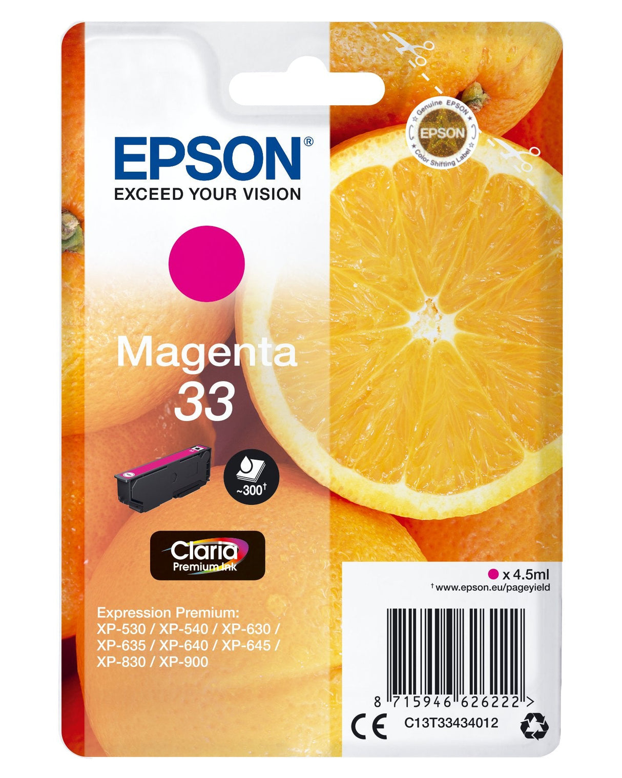 Tinta Original Epson 33 4.5 Ml Magenta