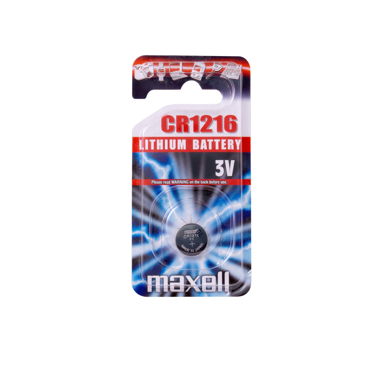 EAN 4902580104900 - Maxell 11238800 pila doméstica Batería de un solo uso CR1216 Lithium-Manganese Dioxide (LiMnO2) imagen 1