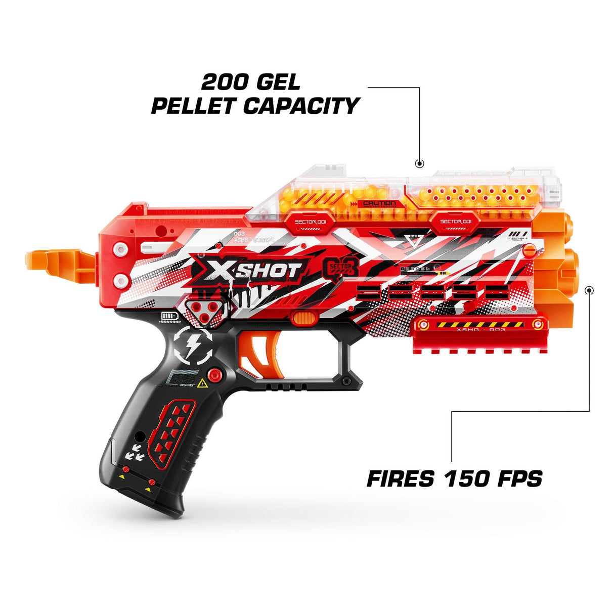 Zuru Xshot-Hyper Gel Stinger Blaster, Gel Blaster Que Incluye 1000 Bolas De Gel 36728