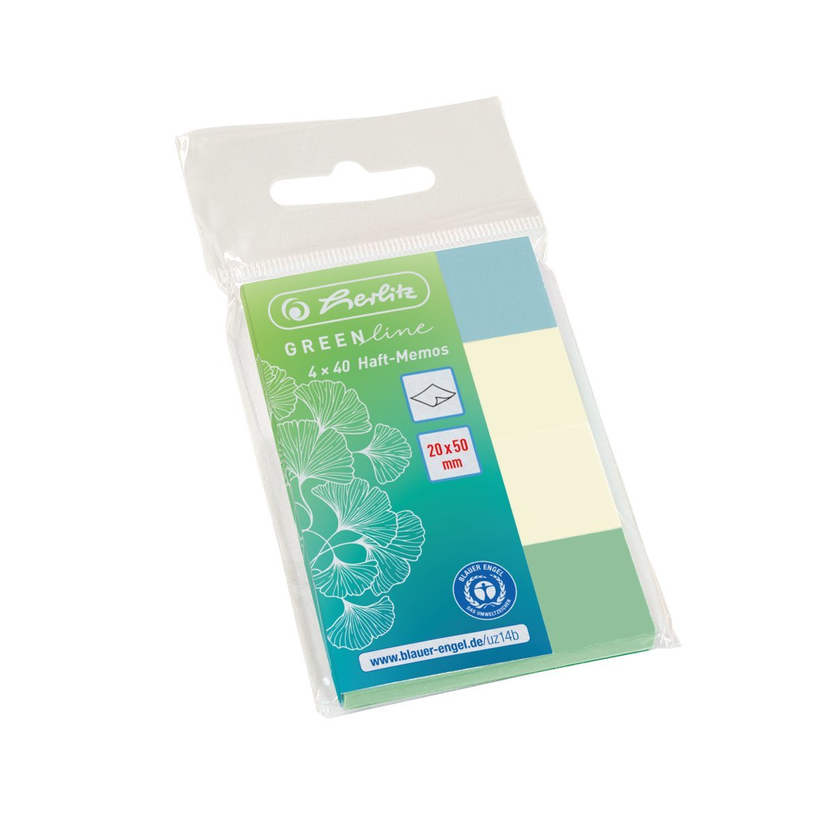EAN 4008110259291 - Herlitz 50033447 pestaña autoadhesiva 160 hojas Azul, Verde, Amarillo imagen 1