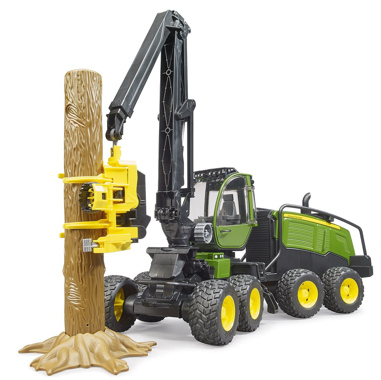 Cosechadora Brother John Deere 1270g, (Verde/Negro, Incl. Tronco De Árbol)