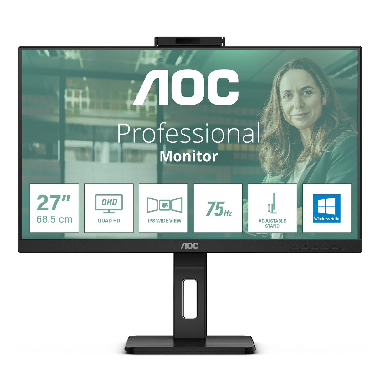 EAN 4038986180801 - AOC Q27P3CW pantalla para PC 68,6 cm (27") 2560 x 1440 Pixeles Quad HD LED Negro imagen 1
