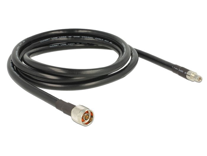 Delock Cable De Antena De Macho N Macho Rp-Sma Cfd400 Llc400 2 M De Baja Pérdida