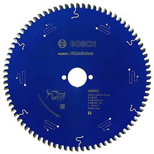 Hoja De Sierra Circular Bosch Professional Expert Para Aluminio, Ø 235 Mm, Diámetro 80z 30 Mm, Para Sierras Circulares Portátiles 2608644107