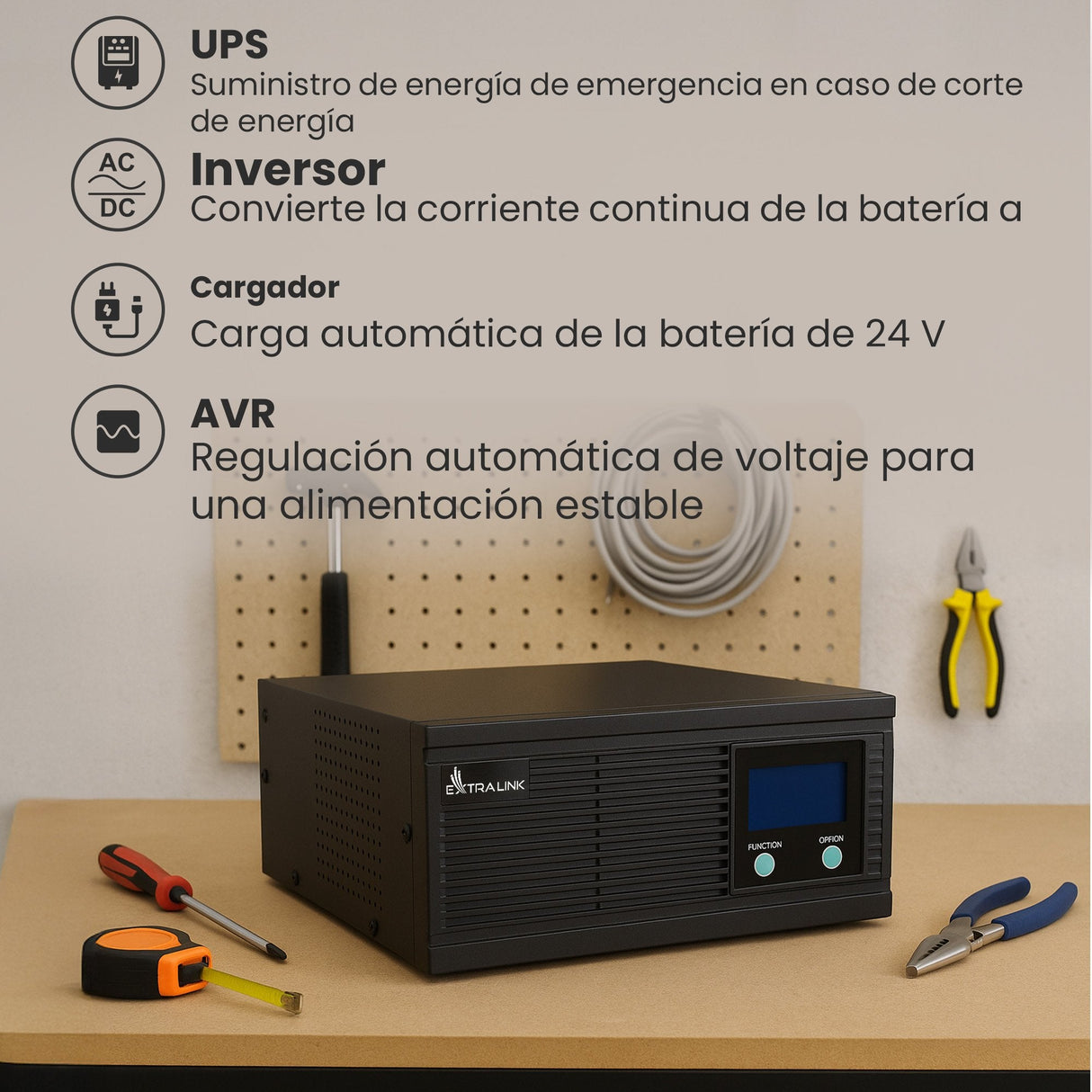 Extralink Ex.31148 Adaptador E Inversor De Corriente Auto 1600 W Negro