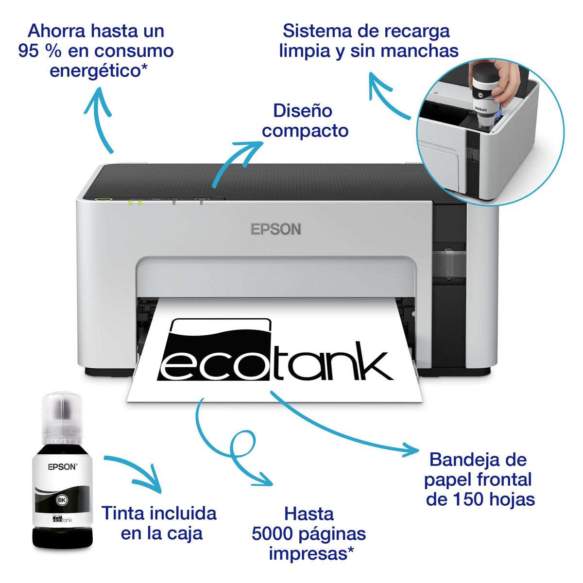 EAN 8715946655420 - Epson EcoTank ET-M1120 impresora de inyección de tinta 1440 x 720 DPI A4 Wifi imagen 6