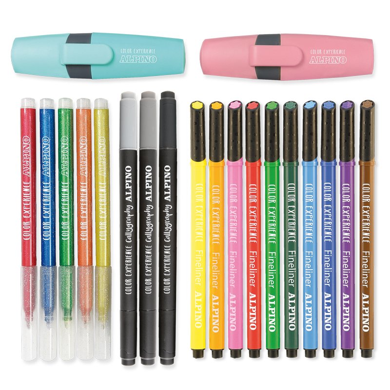 EAN 8413240609179 - Alpino AR001015 rotulador Fino Colores surtidos, Negro, Azul, Marrón, Verde, Gris, Azul claro, Verde clar imagen 2