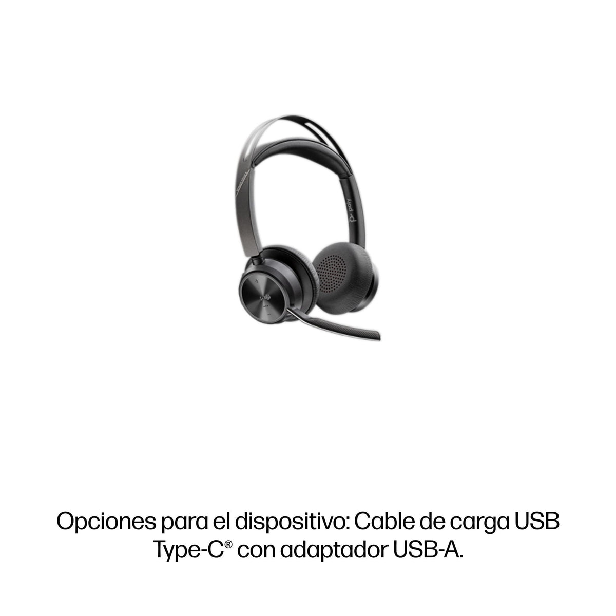EAN 0198415336545 - HP Poly Voyager Focus 2-M USB-C-C Headset USB-C/A Adapter Charging Stand Customer Special 1 imagen 2